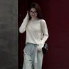 Autumn New Sweater Women's Worsted 0 Wool Sweater Threaded Semi-turtleneck Bottoming Long-sleeved Knitted Sweater Women's Thin