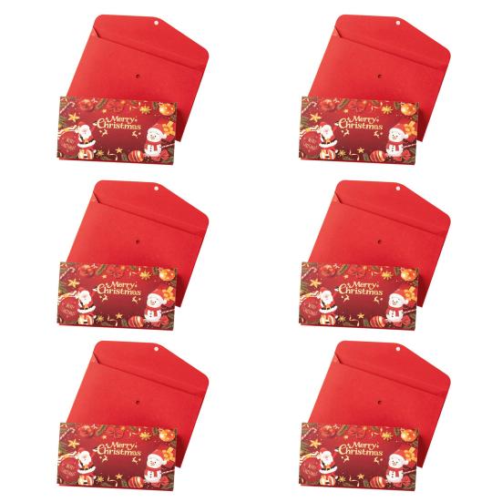 Christmas Cash Gift Envelopes with 6 Slots DIY Money Holder And Gift Card Organizer Holiday Surprise Cash Envelope for Men Women Girls Boys Kids
