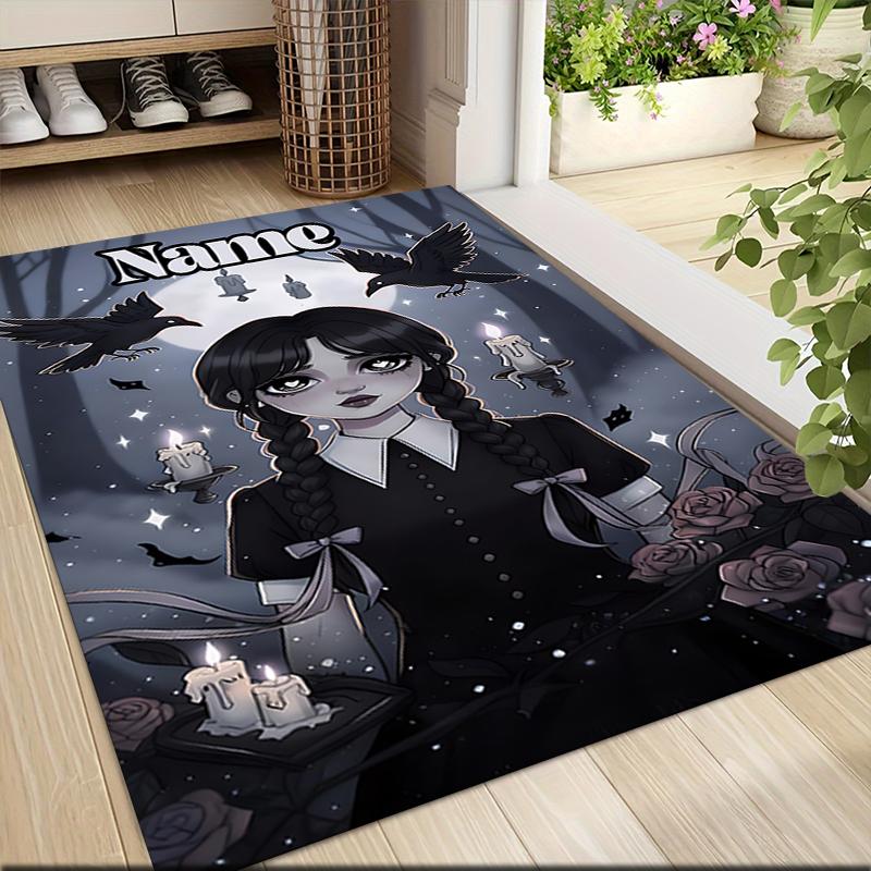 Custom Name "Addams Family: Bubble Gum Night" Carpet Rug Customizable Soft Washable Anti-Slip Home Living Room Sofa Mats Personalized Rug. 0909410