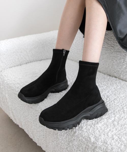 [Pink Elephant] Vol.3 Must-Have Sock Sneakers 48831 Black-225
