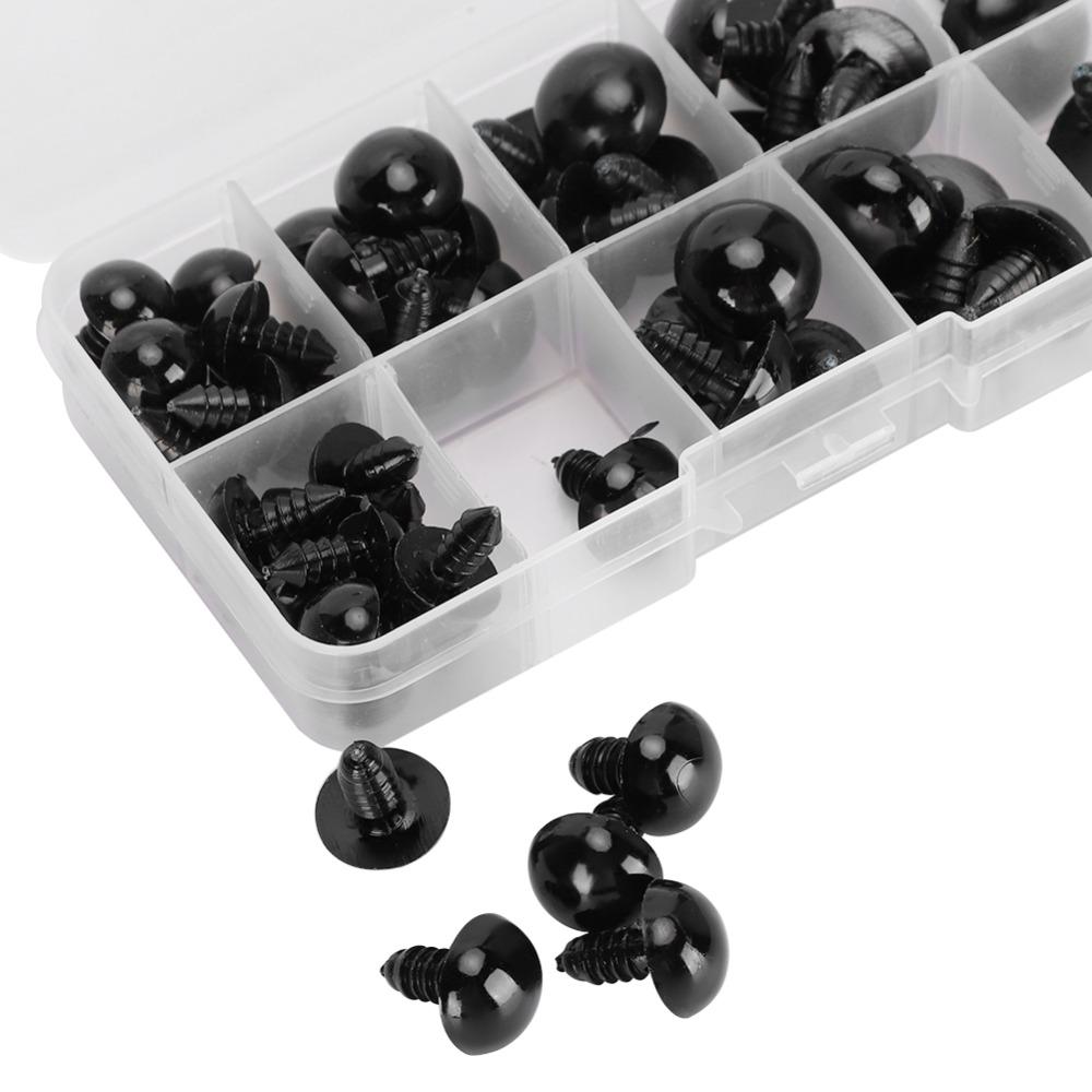 52pcs Black DIY Bear Eyes 12-20MM Doll Safety Eyes Doll Making Hand Made Materials Handmade Dolls
