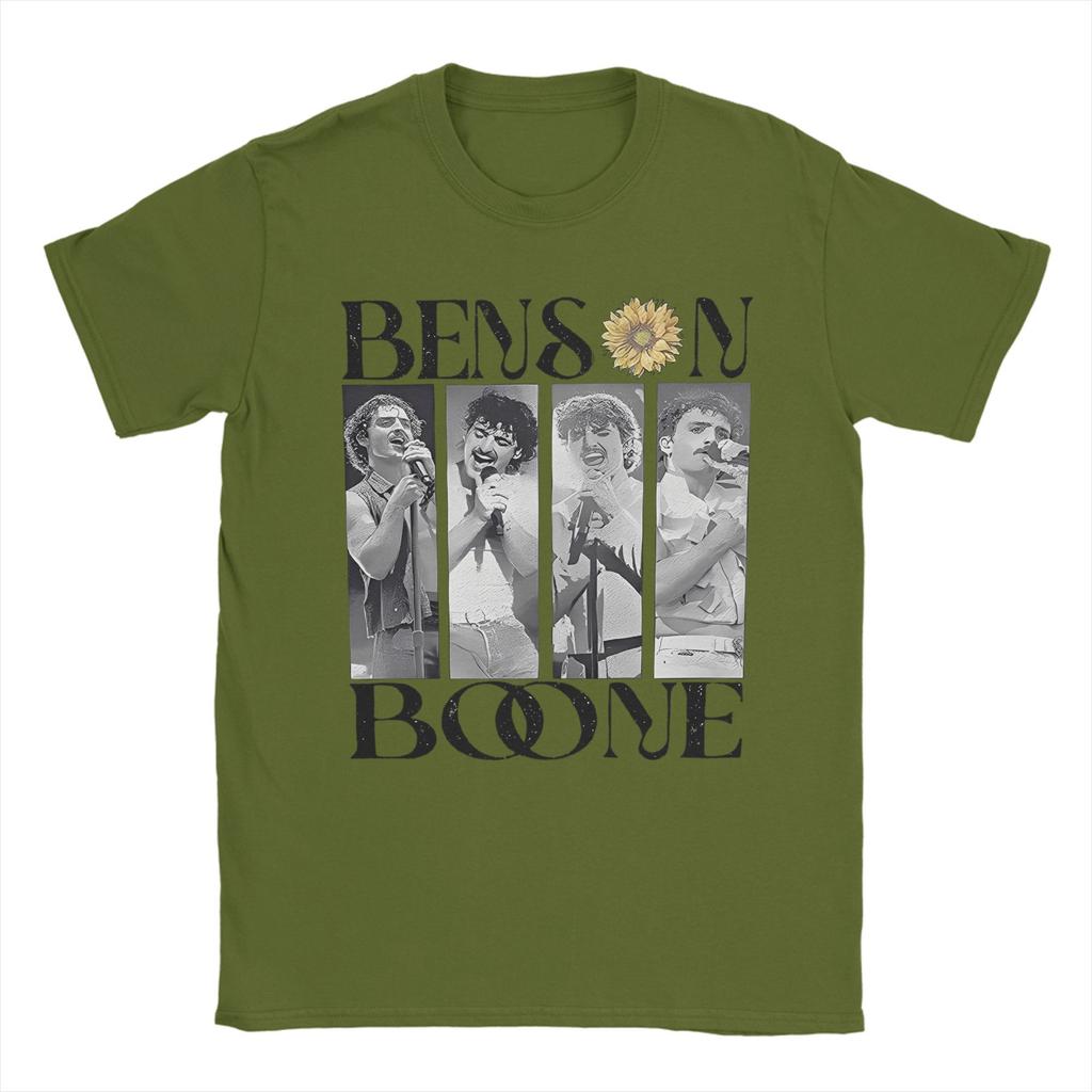 Benson Boone Mystical Magical American Singer T Shirt for Men Cotton TShirt Round Neck Tees Short Sleeve Clothing Gift Idea