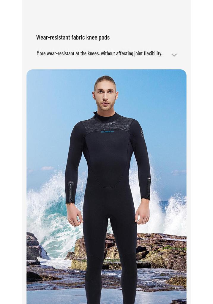 Muta Completa DIEV&SAIL 5MM Foderata in Pile per il Calore, Perfetta per Immersioni Profonde, Surf, Nuoto Invernale.
