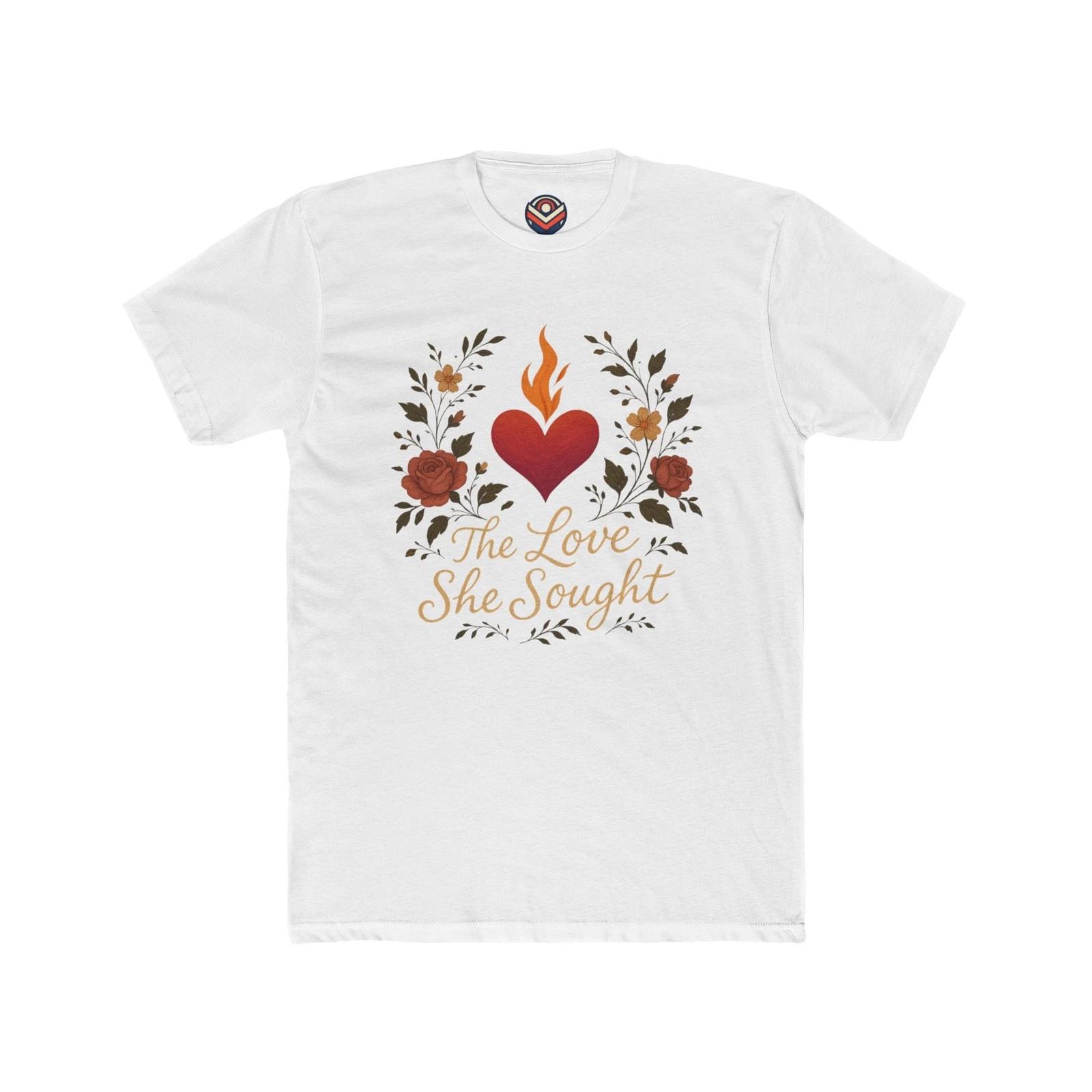 The Love She Sought Tee | Floral Sacred Heart Shirt S