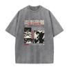 Ryomen Sukuna Print Tshirt Jujutsu Kaisen Manga T Shirt Men Women Wash Cotton Tee Top Summer Short Sleeve Loose Tshirt Clothing