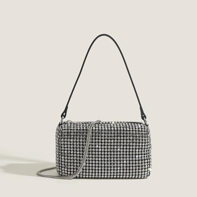 Diamantveske Jentes Bursdagsgave Middagsveske Full av Diamanter Håndbåret Underarmsveske Mote Diagonalveske