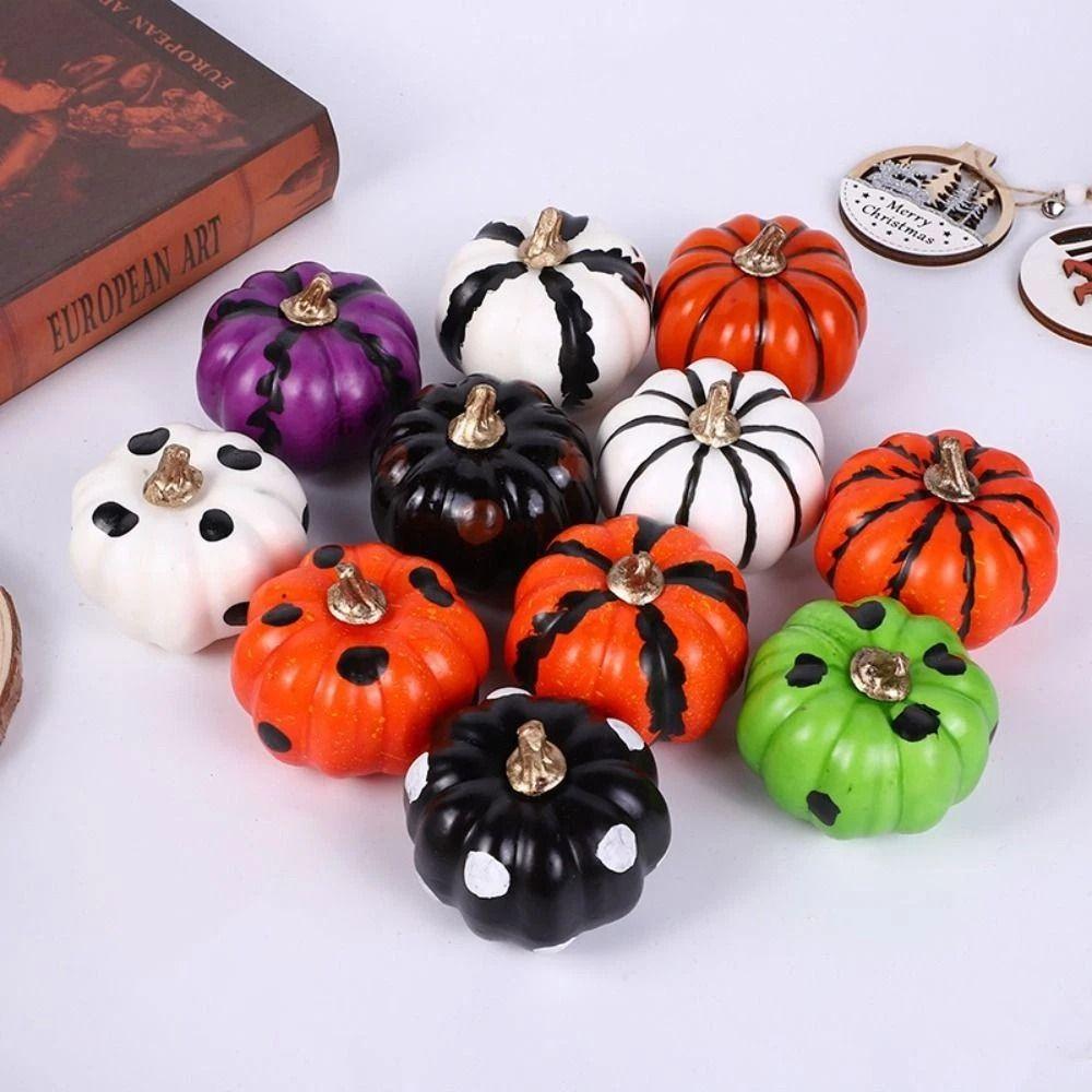 Halloween Artificial Pumpkin DIY Crafts Fake Pumpkin Simulated Pumpkin  Party Tray Decorations