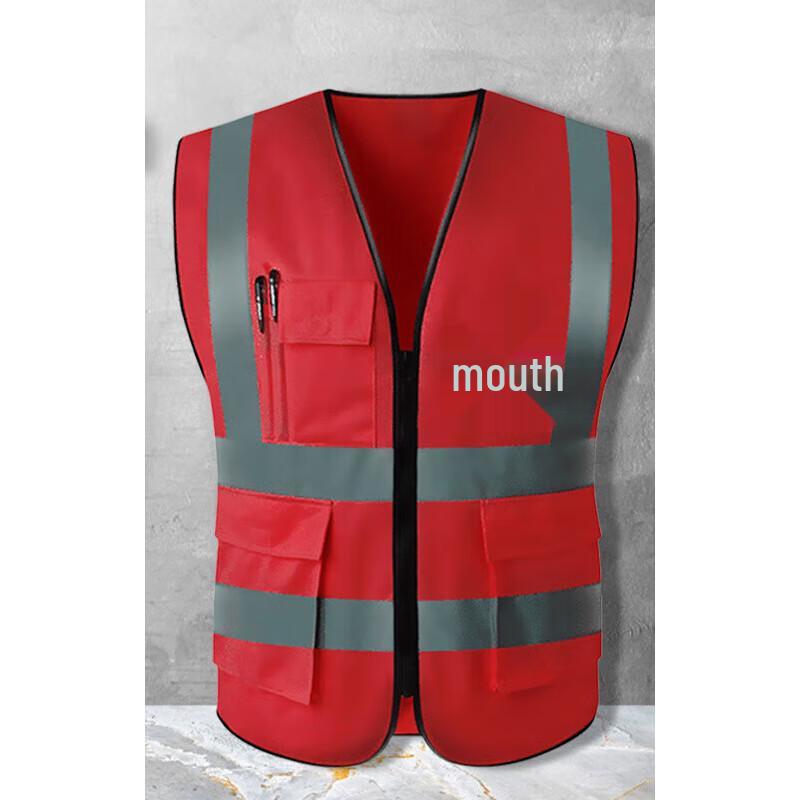 KEMAI Multi-Pocket Reflective Safety Vest One Size