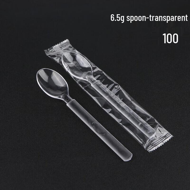 Transparent Disposable Western Tableware Spoons