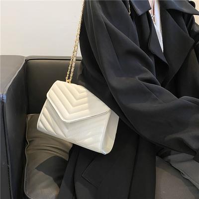 Bag Women 2025 New Simple Design Trendy Internet Celebrity Fashion Chain Shoulder Messenger Bag Ins Casual Small Square Bag