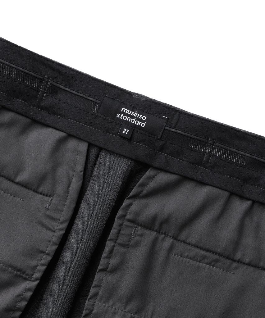 MUSINSA STANDARD WOMAN Women'S Straight Hidden Banding Slacks [Medium Gray]
