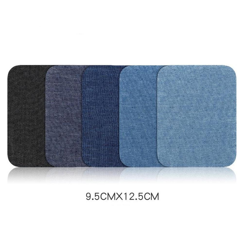100pcs Denim Patches for Jean Clothing DIY Fabric Iron On Patches Appliques Repair Jeans Pants Elbow Knee Apparel