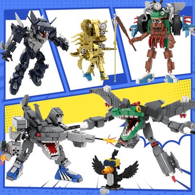 MOC Italian Brainrot Bricks Figurine Tung Tung Sahur Tralalero Tralala Blocuri de Construcție Jucărie pentru Copii Cadouri de Ziua de Naștere