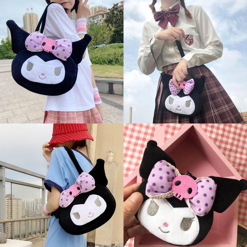 Stylish Kuromi Plush Handbag With Kawaii Charm Perfect For Daily Use And Gifts