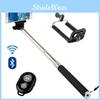 Stainless Steel Extendable Selfie Stick With Bluetooth Remote Control Outdoor