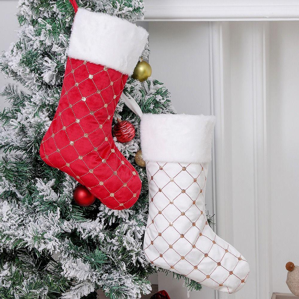 Large Size Christmas Gift Socks Hanging Xmas Gift Bag Candy Bag Christmas Stocking  Christmas Decor