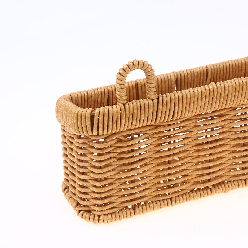 Imitation Rattan Woven Ginger And Garlic Egg Wall Hanging Storage Basket Bathroom Wall Hanging Basket