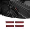Inner Door Handle Switch Cover Trim Decor For Ford F150 -22 Red Carbon Fiber