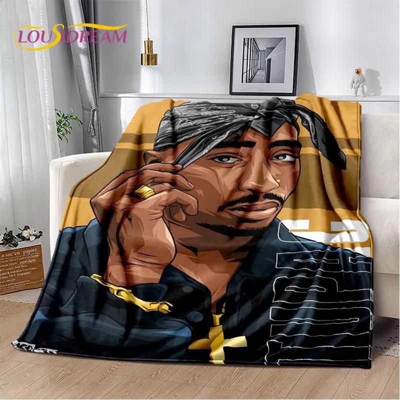 Hip Hop Art Rapper Legend Star Soft Plush Blanket,Flannel Blanket Throw Blanket for Living Room Bedroom Bed Sofa Picnic Cover 3D