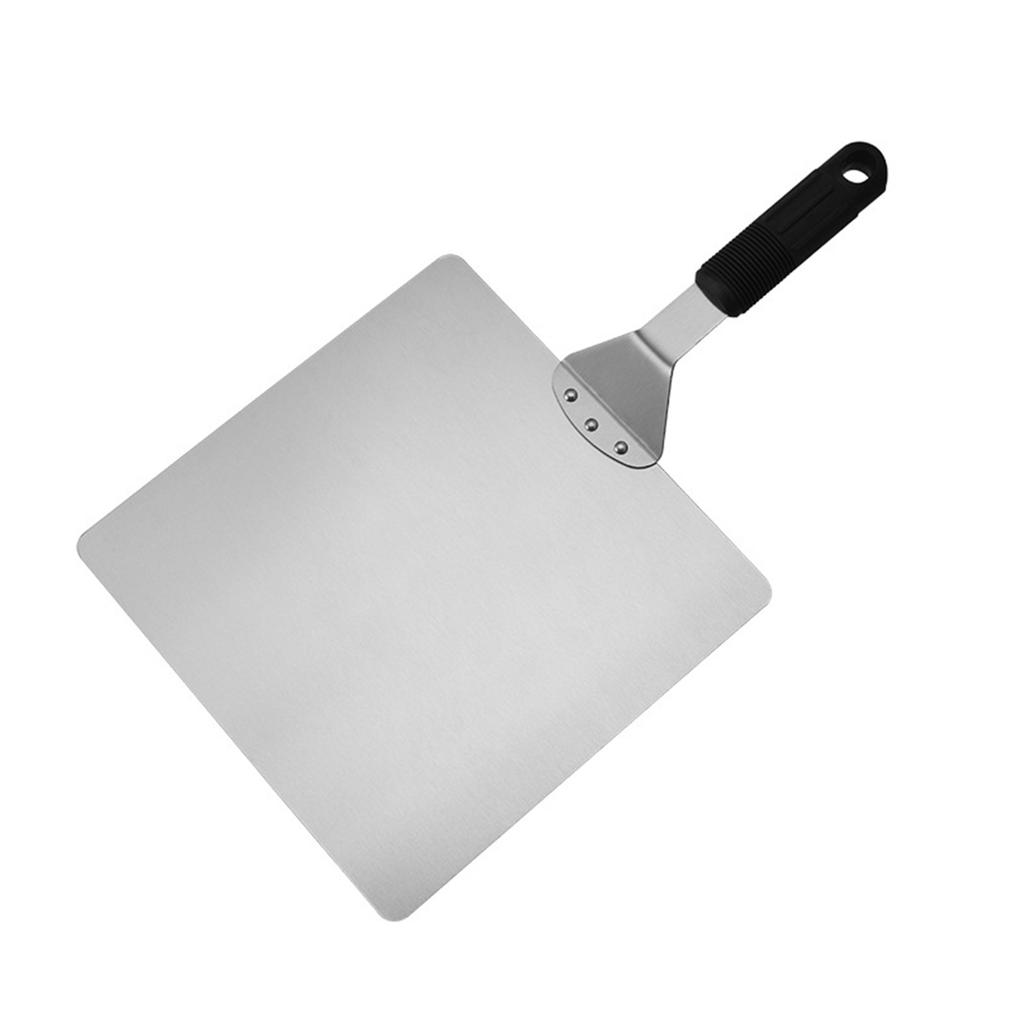 Hållare för pizzaspade i rostfritt stål Bakverktyg Portabelt verktyg för pizzatransfer Värmebeständigt handtag Fyrkantig spade