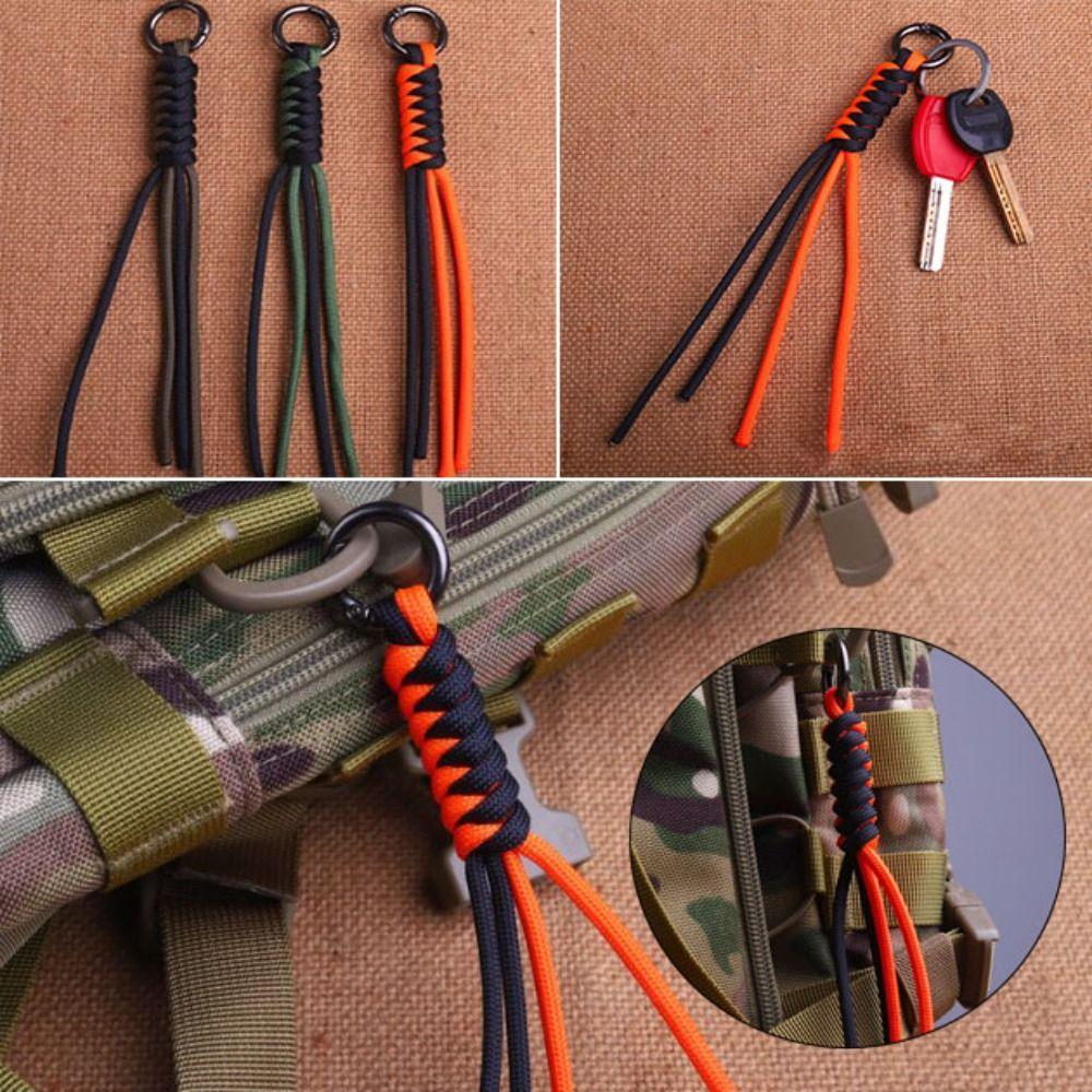 

3 цвета шнурок с пружинной пряжкой, высокопрочный парашютный шнур, брелок из паракорда, веревка, уличный инструмент