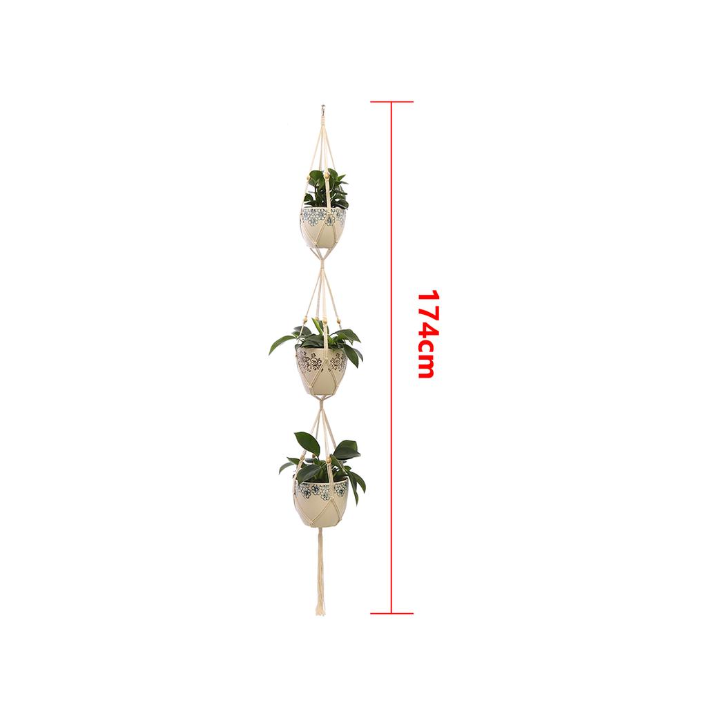 Hanging Plant Handmade Macrame Plant Hanger Flower Pot Planter Hanger Wall Decor Courtyard Garden Hanging Planter Hanging Basket