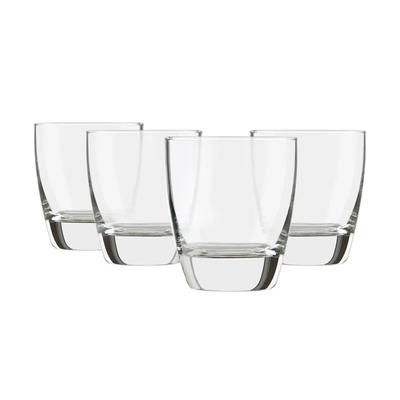 Drinking Glasses 12.5 Oz Set of 4 Beautiful Clear Glass Construction Lead Cadmium BPA Free Easy Clean Up