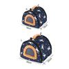 Small Pet Travel Bag Hamster Carrier Bite Resistant Printed Keep Warm Breathable Cherry Print Breathable Outdoor Hedgehog Bag