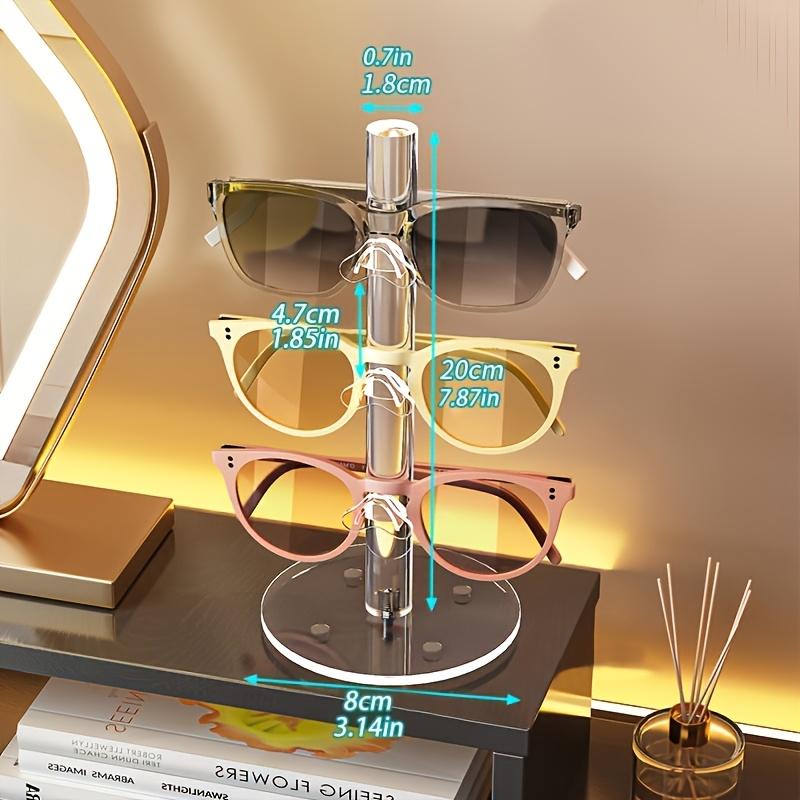 Acrylic Glasses Holder Vertical Sunglasses Organizer Stand Space-Saving Eyewear Display Rack for Home DeskStore Display Rack