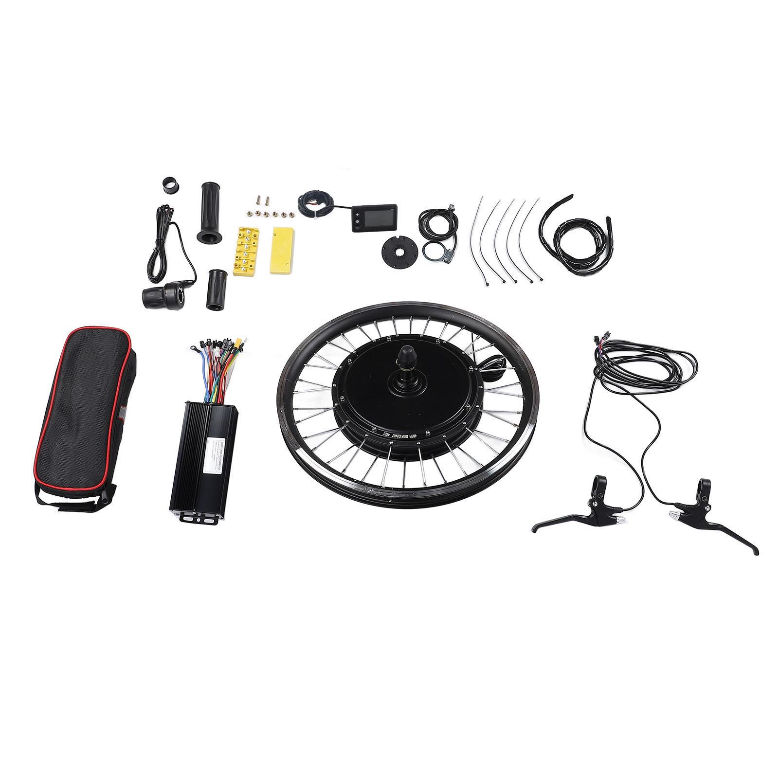 

20in Rear Wheel Electric Hub Motor Kit 2000W 48V Rear Drive Conversion Kit with Display Meter Brake Lever Throttle