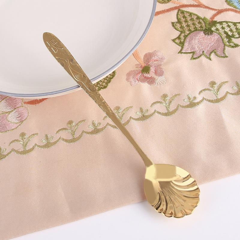 Латунная бытовая ложка креативная личность легкая роскошь взрослая толстая столовая ложка