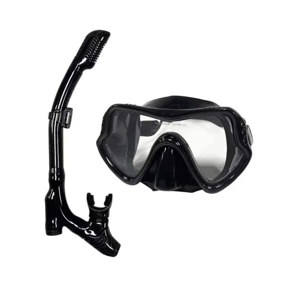 HB Diving Kit Adult Diving Mask Tempered Glass Full Dry Breathing Tube Professional Panoramic Diving Swimming Training Equipment