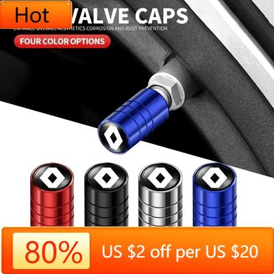 Interior Stickers 4pcs Car Wheel Tire Valve Rim Stem Cover Airdust Waterproof Cap For Renault Megane 3 2 Clio 4 Duster Captur Lo