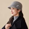 Autumn and Winter Basin Hat Retro Hepburn Style Bow Bucket Hat Ladies Elegant Woolen Fashion Basin Hat
