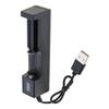 USB 3.7V 18650 16340 14500 Li-ion Rechargeable Battery Charger 1-slot Intelligent Independent Charging with Indicator