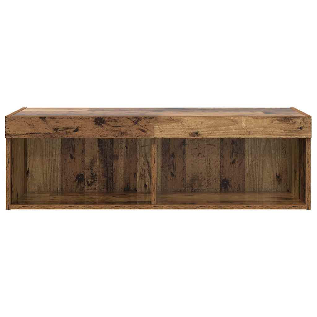 LED TV Cabinet Set in Reclaimed Wood Style 100 x 30 x 30 cm Particleboard