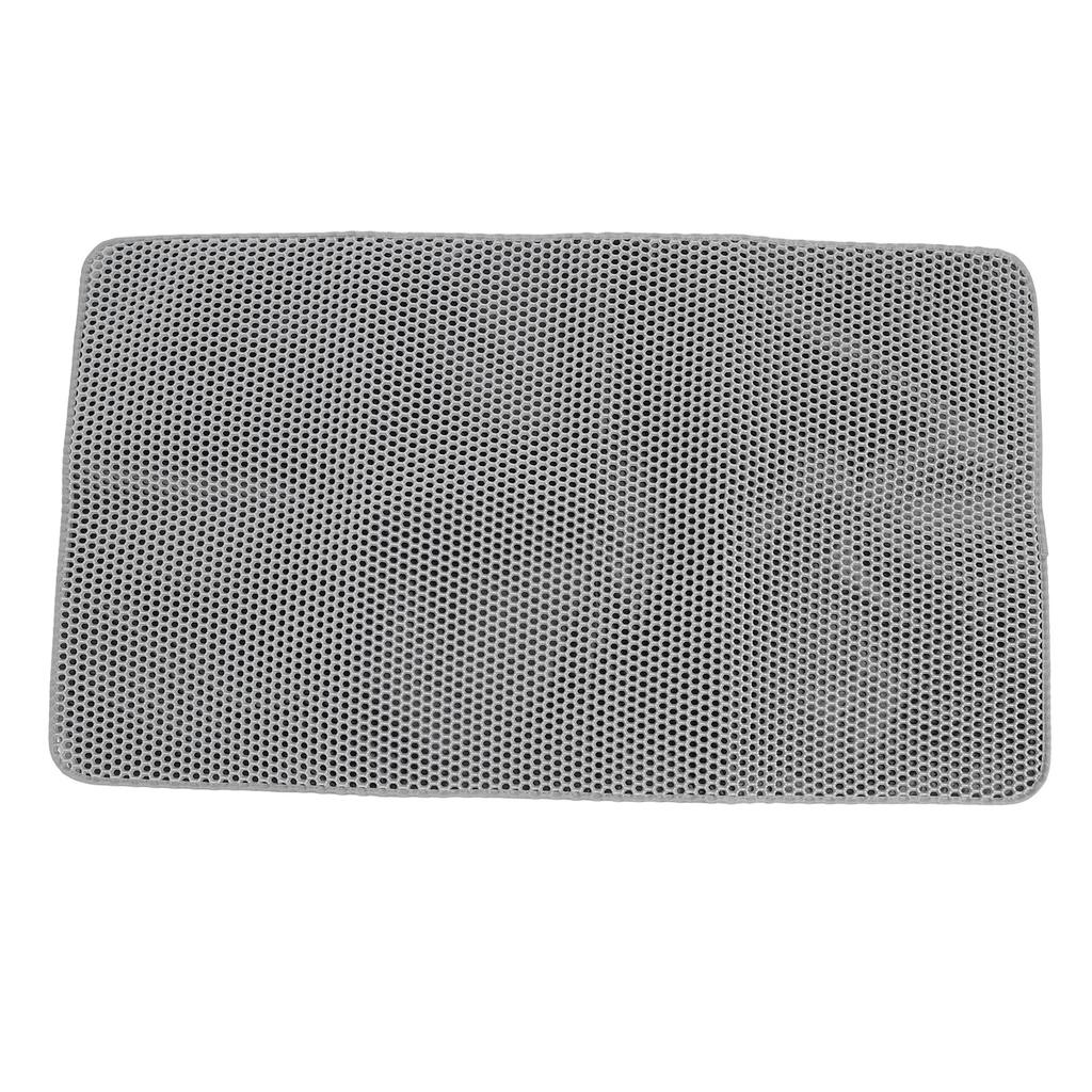 45.67 X 25.98in Cat Litter Mat EVA Anti Slip Water Resistant Easy To Clean Pet Litter Trapping Mat