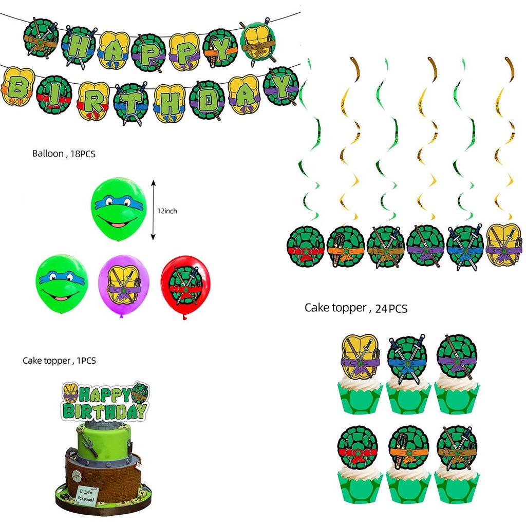 Teenage Mutant Ninja Turtles Kids' Party Tableware & Decoration Set