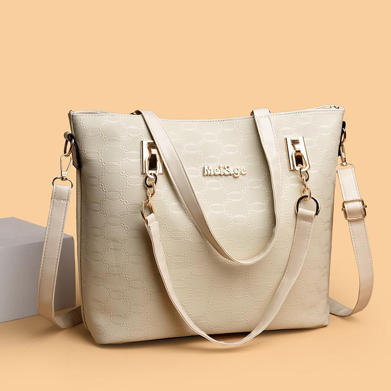 New Fashionable Six-piece Set, Mother and Child Bag, Embossed Sequined Shoulder Bag, Large-capacity Messenger Bag, Handbag, Women's Bag.