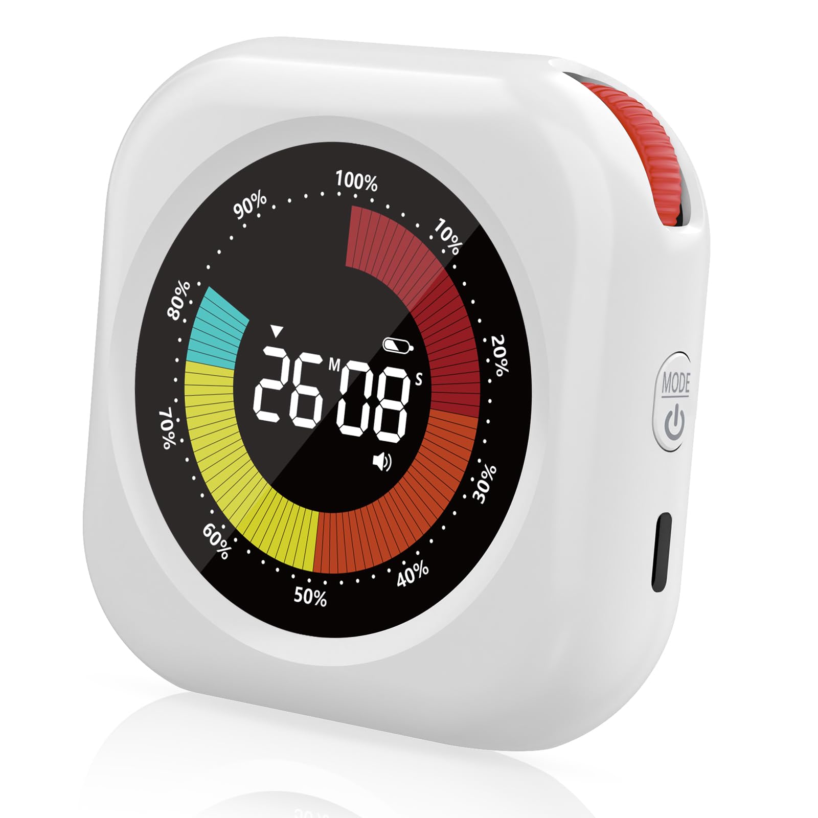 Study Timer, Kitchen Visual Timer, Silent Stopwatch, Count Up, Countdown, Loud Volume, Up to 10 Hours