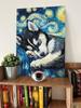 Husky Puppy Starry Night Cute Sign Printing Metal Poster Decoration Bedroom Customized Metal Tin Signs for Wall Decor Retro Art