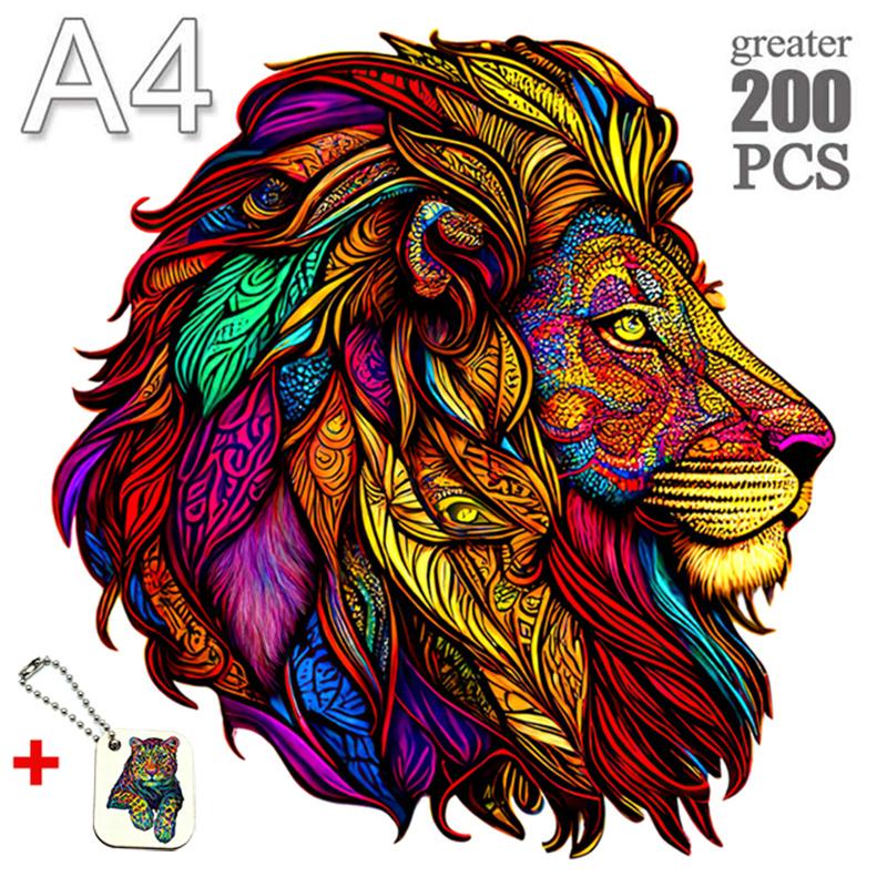 Non-Toxic Animal Wooden Puzzle For Adults Children A3 A4 A5 3D Wood Diy Crafts Shaped Christmas Gift Wooden Jigsaw Puzzle Gifts New