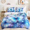 Cartoon Butterfly Down Comforter Set Bedding Set 3-piece Duvet Cover Set