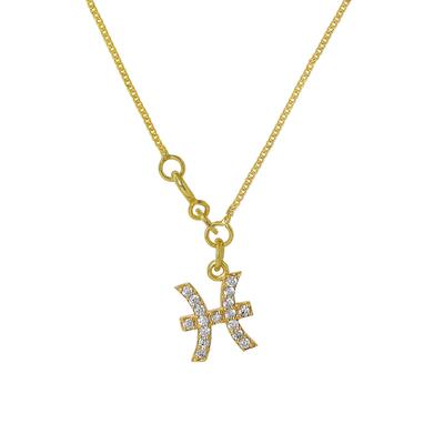 Astrologische Fische Tierkreiszeichen Halskette, 925 Sterlingsilber Handgefertigter Schmuck, Tierkreisschmuck, Unisex-Schmuck