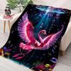 Beautiful Pink Flamingo Cartoon Soft Blanket for Bed Bedroom Sofa Picnic, Throw Blanket for Cover Outdoor Leisure Trip Nap Gifts