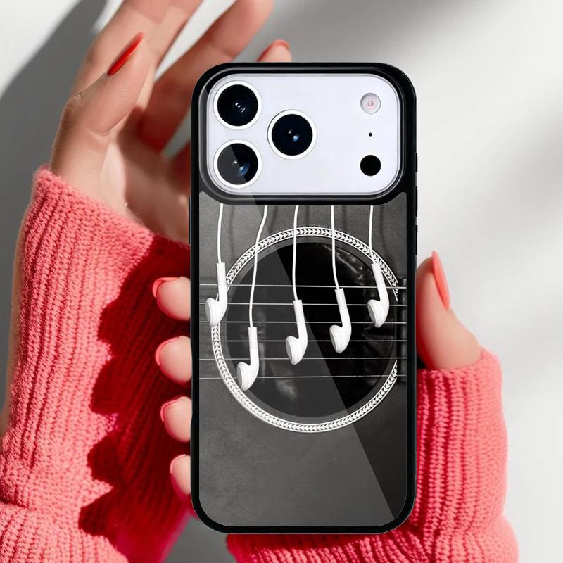 Musical Violin Guitar Phone Case for iPhone 17 Air 16e 15 14 13 Pro Max Back Cover for 12 11 Pro Coque