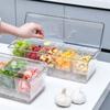 Removable 5 Compartment Serving Bowl Clear Dispenser Garnish Tray with Lids Food Container  Meats