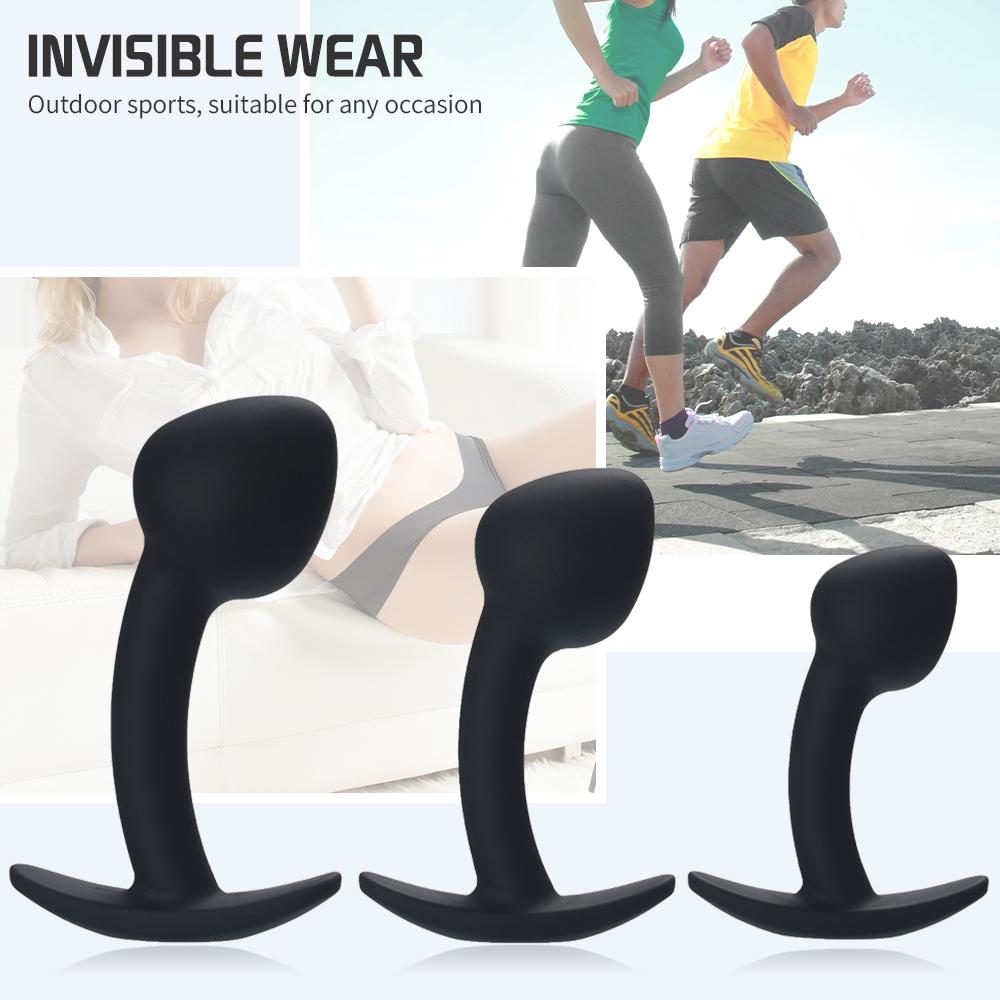 Masażer Prostaty Penis Sztuczny Wkład Punkt G Unisex Zabawka dla Mężczyzn Kobiet Silikonowy Analny Korek do Pośladków Noszony Stymulujący Kula Dildo 18+