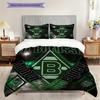 Borussia Muster Bettwäsche Steppdecke Set Bettbezug Kissenbezug Heimdekoration Geburtstagsgeschenk (1 Bettbezug + 2 Kissenbezüge, ohne Füllung)