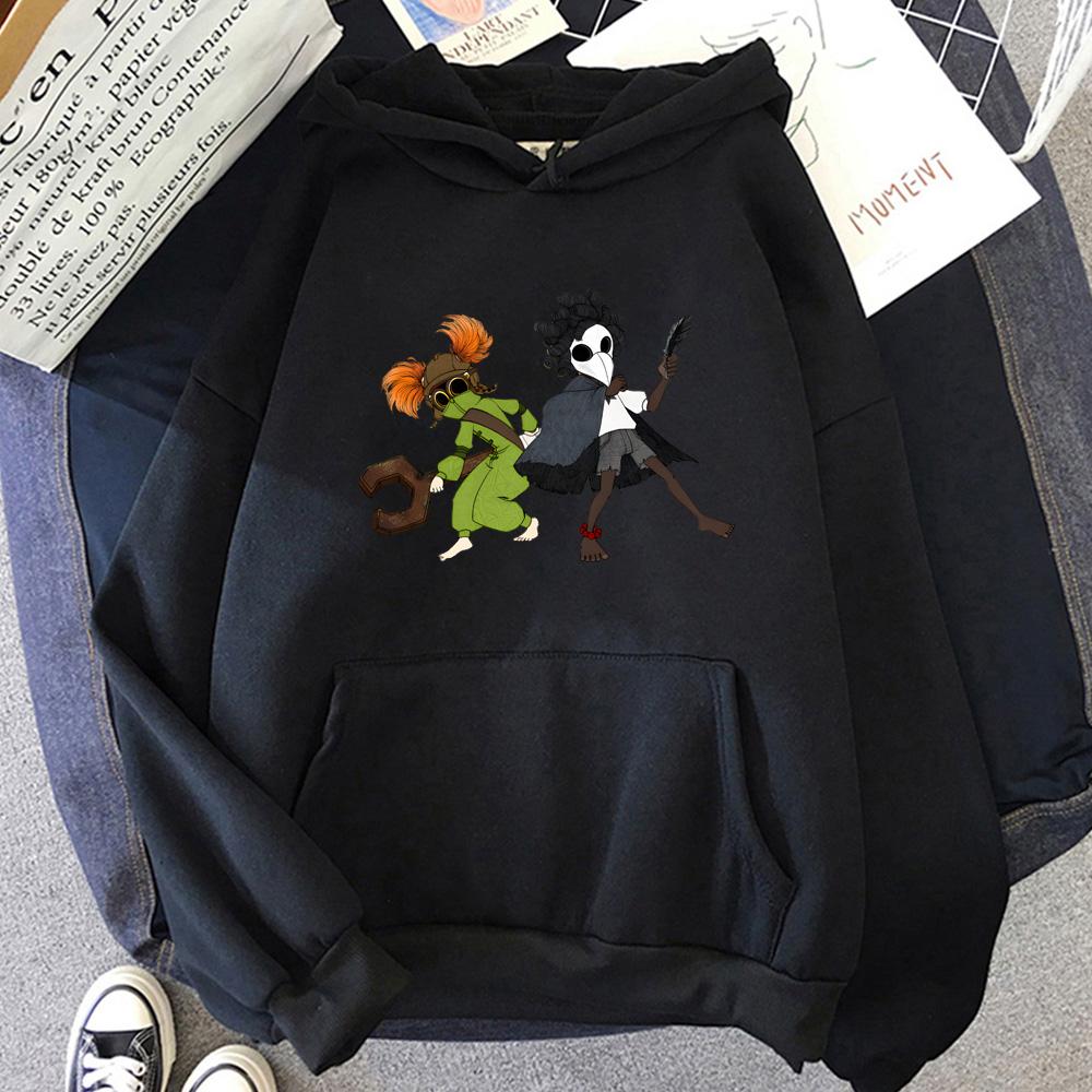 

Толстовки Little Nightmares3 Комикс Игра с капюшоном Повседневная Удобная одежда Высококачественная Толстовка Ретро для Осени/Зимы С капюшоном L чёрный